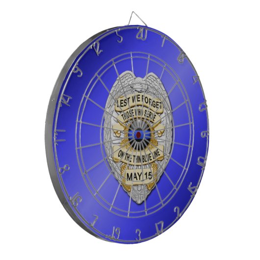 Thin Blue Line Dartbord (Voorkant Links)