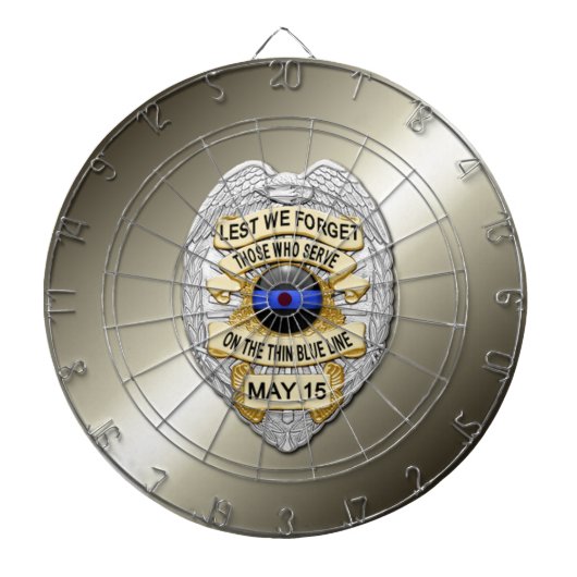 Thin Blue Line Dartbord (Voorkant)