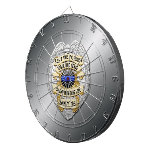 Thin Blue Line Dartbord (Voorkant Rechts)