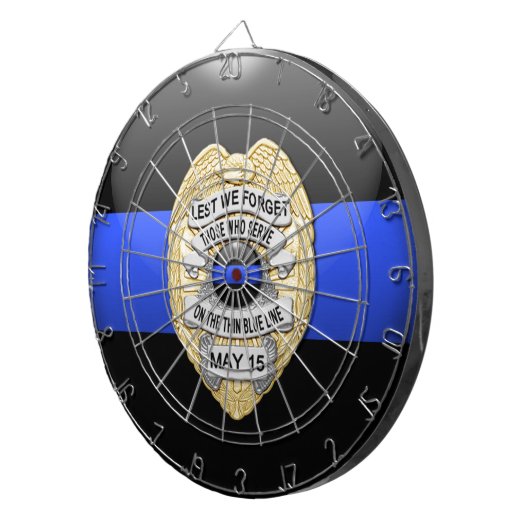 Thin Blue Line Dartbord (Voorkant Rechts)