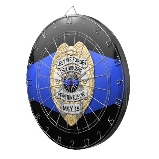 Thin Blue Line Dartbord (Voorkant Rechts)