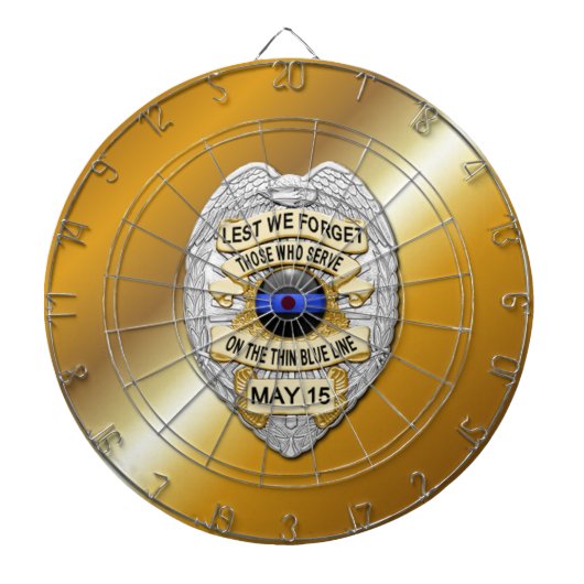 Thin Blue Line Dartbord (Voorkant)