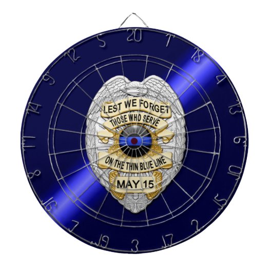 Thin Blue Line Dartbord (Voorkant)