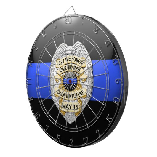 Thin Blue Line Dartbord (Voorkant Rechts)