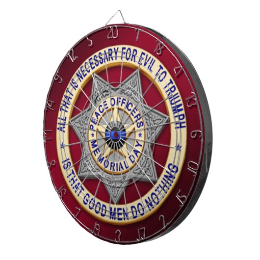 Thin Blue Line Dartbord (Voorkant Rechts)