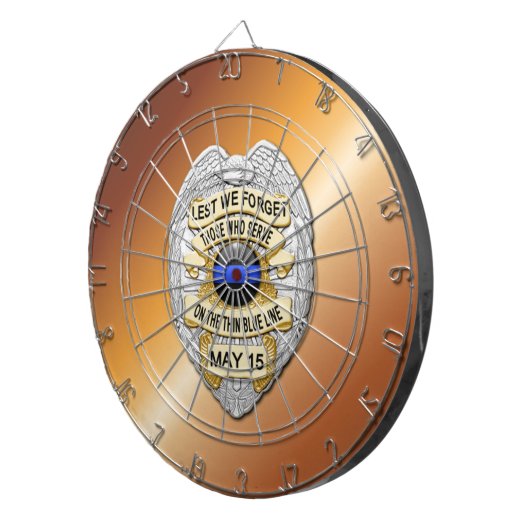 Thin Blue Line Dartbord (Voorkant Rechts)