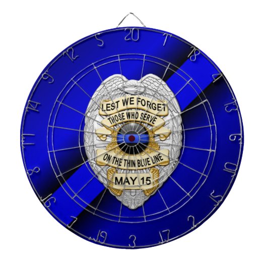 Thin Blue Line Dartbord (Voorkant)