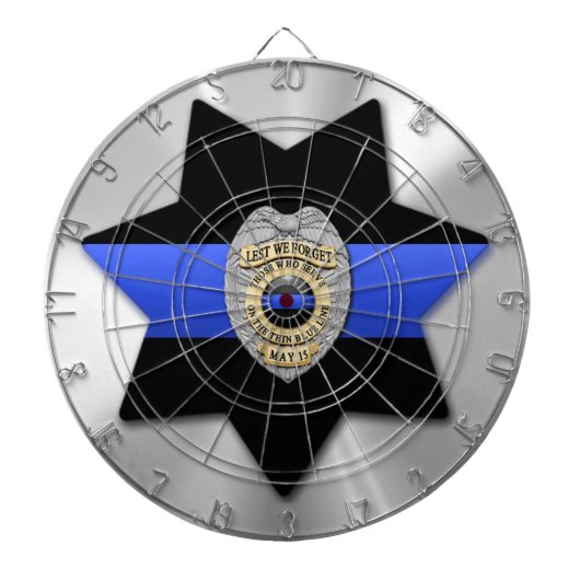 Thin Blue Line Dartbord (Voorkant)
