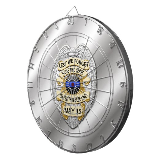 Thin Blue Line Dartbord (Voorkant Rechts)