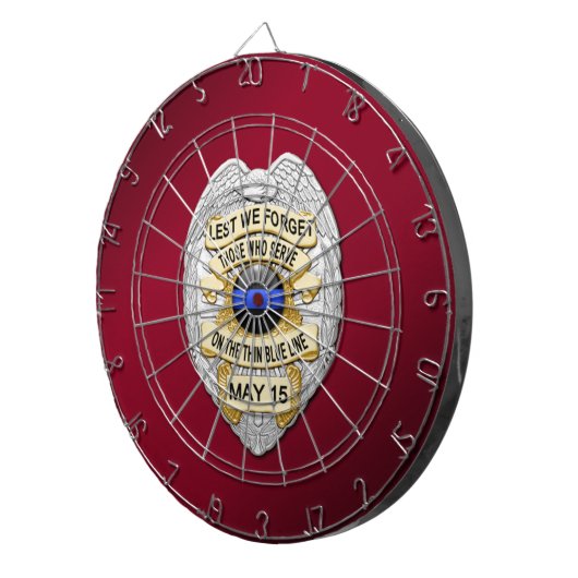 Thin Blue Line Dartbord (Voorkant Rechts)