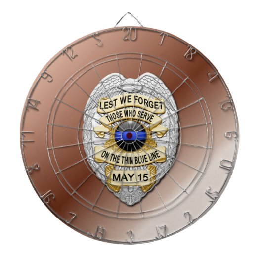 Thin Blue Line Dartbord (Voorkant)