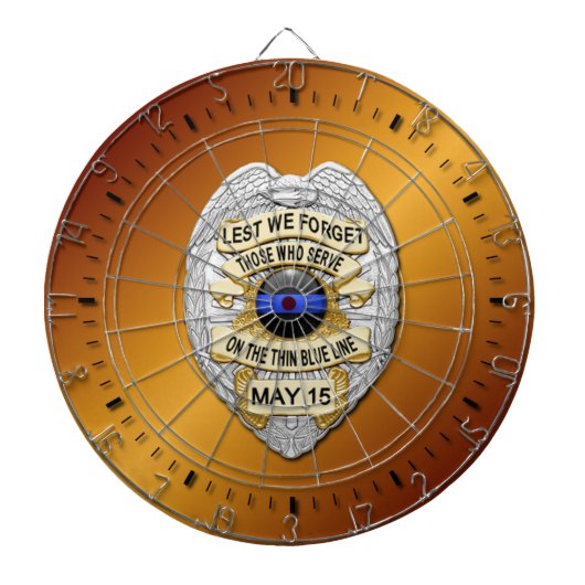 Thin Blue Line Dartbord (Voorkant)