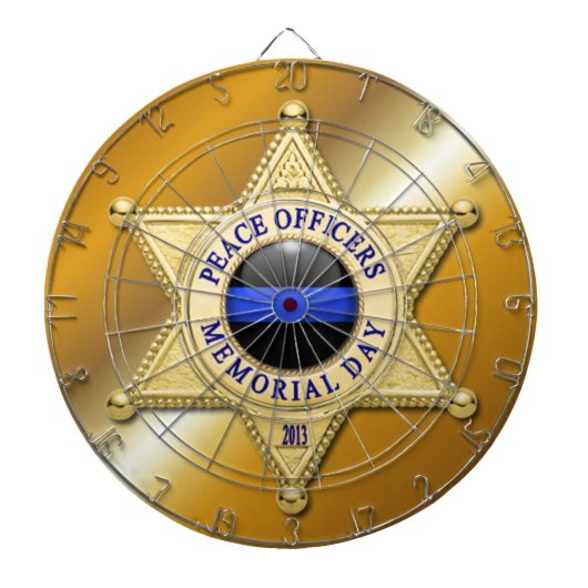 Thin Blue Line Dartbord (Voorkant)