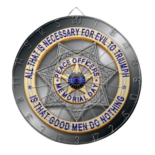 Thin Blue Line Dartbord (Voorkant)