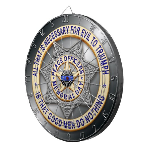 Thin Blue Line Dartbord (Voorkant Rechts)