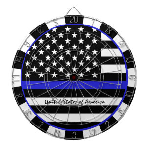 Thin Blue Line Darts & American Flag Police / Vere Dartbord