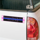 Thin Blue Line - De vrouw achter het Man Bumpersticker (Op Truck)