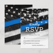 Thin Blue Line | Drapeau de la police RSVP (Devant / Derrière)