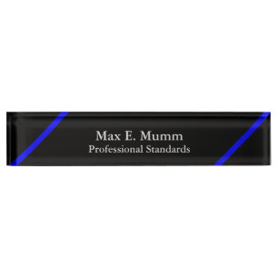 Thin Blue Line - Elegant Design Name Bord Naambordje