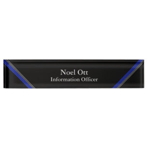 Thin Blue Line - Elegant Design Name Bord Naambordje