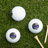 Thin Blue Line en Golf USA gepersonaliseerde polit Golfballen (Insitu Gras)