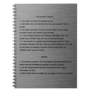 Thin Blue Line en Miranda Rights Warning and Waive Notitieboek