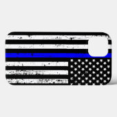 Thin Blue Line Flag Case (Achterkant (horizontaal))