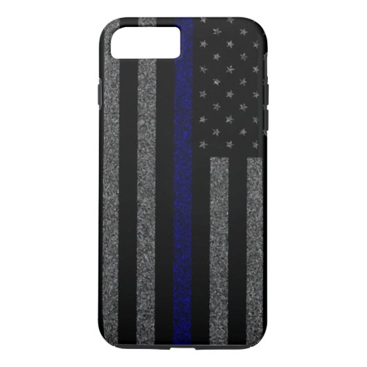 Thin Blue Line Flag Grunge iPhone 7 plus Hoesje (Achterkant)