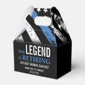 Thin Blue Line Flag Police Retirement Party Bedankdoosjes (Achterkant)