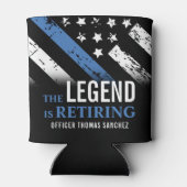 Thin Blue Line Flag Police Retirement Party Blikjeskoeler (Achterkant)