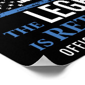 Thin Blue Line Flag Police Retirement Party Poster (Hoek)