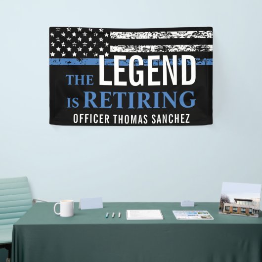Thin Blue Line Flag Police Retirement Party Spandoek (Beurs)