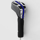 Thin Blue Line Flag, symbool van politie politie p Golfheadcover (Schuin)