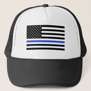 Thin Blue Line Flag Trucker Hat Pet