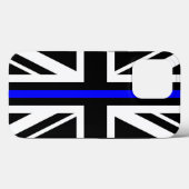 Thin Blue Line Flag united kingdom police cop symb Case-Mate iPhone Case (Achterkant (horizontaal))