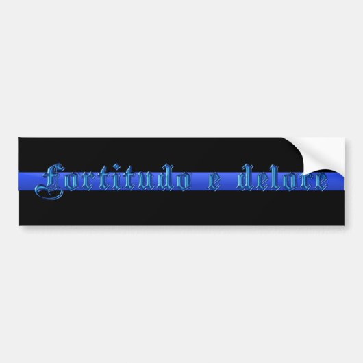 Thin Blue Line - Fortitudo e Delore Bumpersticker (Voorkant)