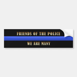 Thin Blue Line Friends of Police zijn we veel Bumpersticker