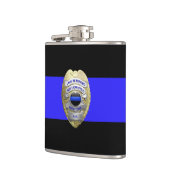 Thin Blue Line Funny Remoe Police Badge Heupfles (Links)