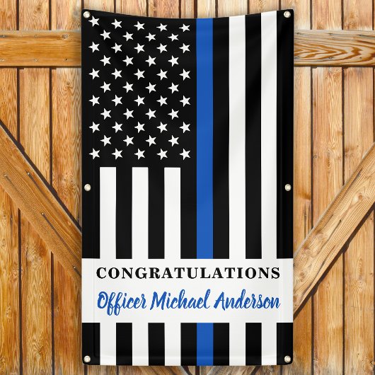 Thin Blue Line Gefeliciteerd politiepartij Spandoek