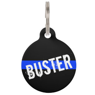 Thin Blue Line Gepersonaliseerd huisnaam Huisdierpenning