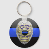 Thin Blue Line Ging Badge Sleutelhanger (Voorkant)