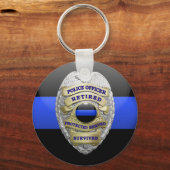 Thin Blue Line Ging Badge Sleutelhanger (Achterkant)