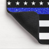 Thin Blue Line Glitter Muismat (Hoek)
