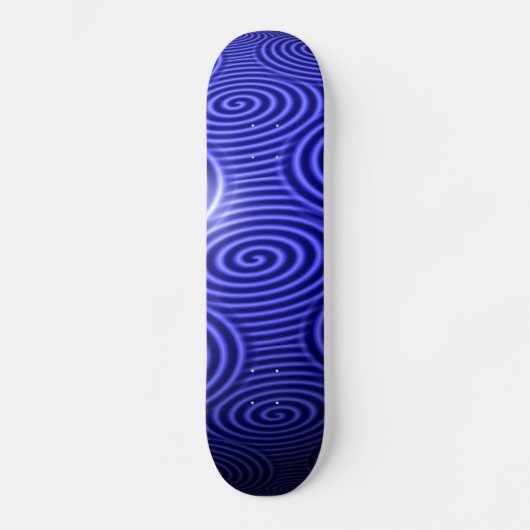 Thin Blue Line Glossy Swirl Skateboard (Voorkant)