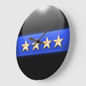 Thin Blue Line - Gold 4-Star Chief Rank Insignia Grote Klok (Hoek)