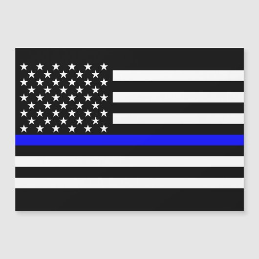 Thin Blue Line Graphic op Amerikaanse vlag (Voorkant)