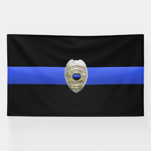 Thin Blue Line Greater Love Banner (Horizontaal)