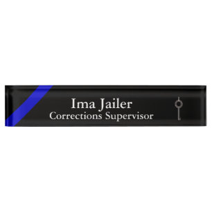 Thin Blue Line - Handcuff Key Name plate Naambordje
