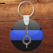 Thin Blue Line Handcuff Key Sleutelhanger (Voorkant)