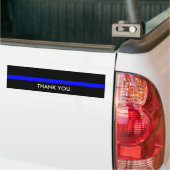 Thin Blue Line - Hartelijk dank Bumpersticker (Op Truck)